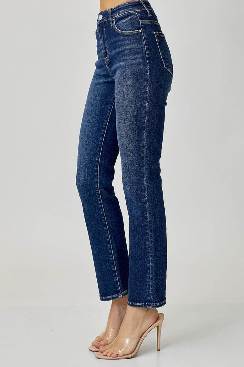 RISEN Full Size High Waist Straight Jeans - DaTrendStore.Com