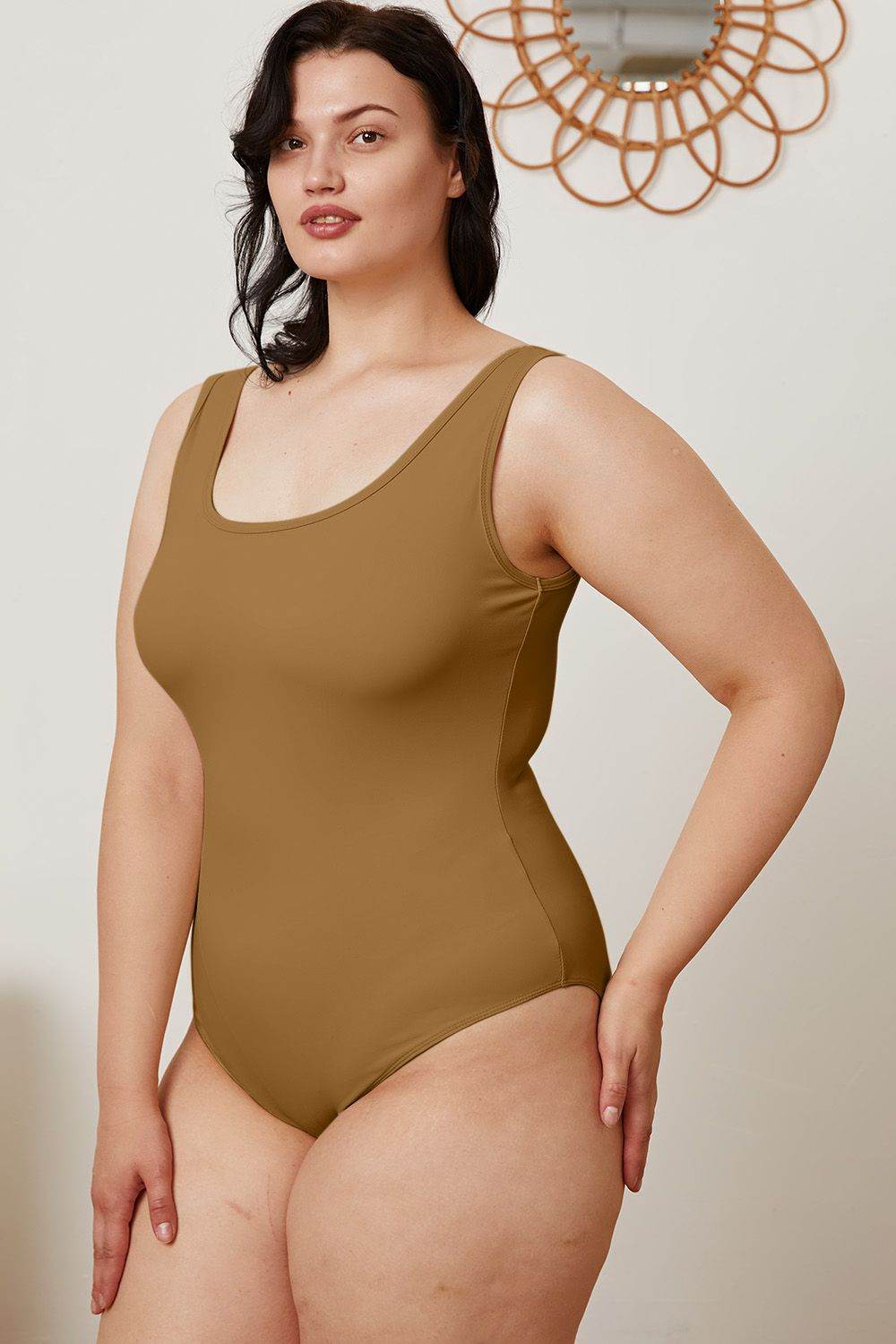 Basic Bae Full Size Square Neck Sleeveless Bodysuit - DaTrendStore.Com