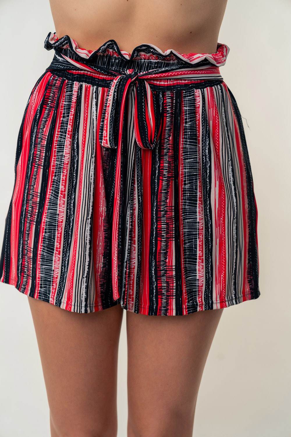 White Birch Full Size High Waisted Striped Shorts - DaTrendStore.Com