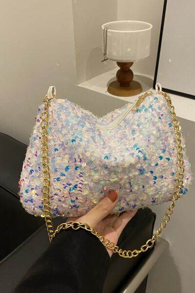 Sequin Removable Strap Shoulder Bag - DaTrendStore.Com