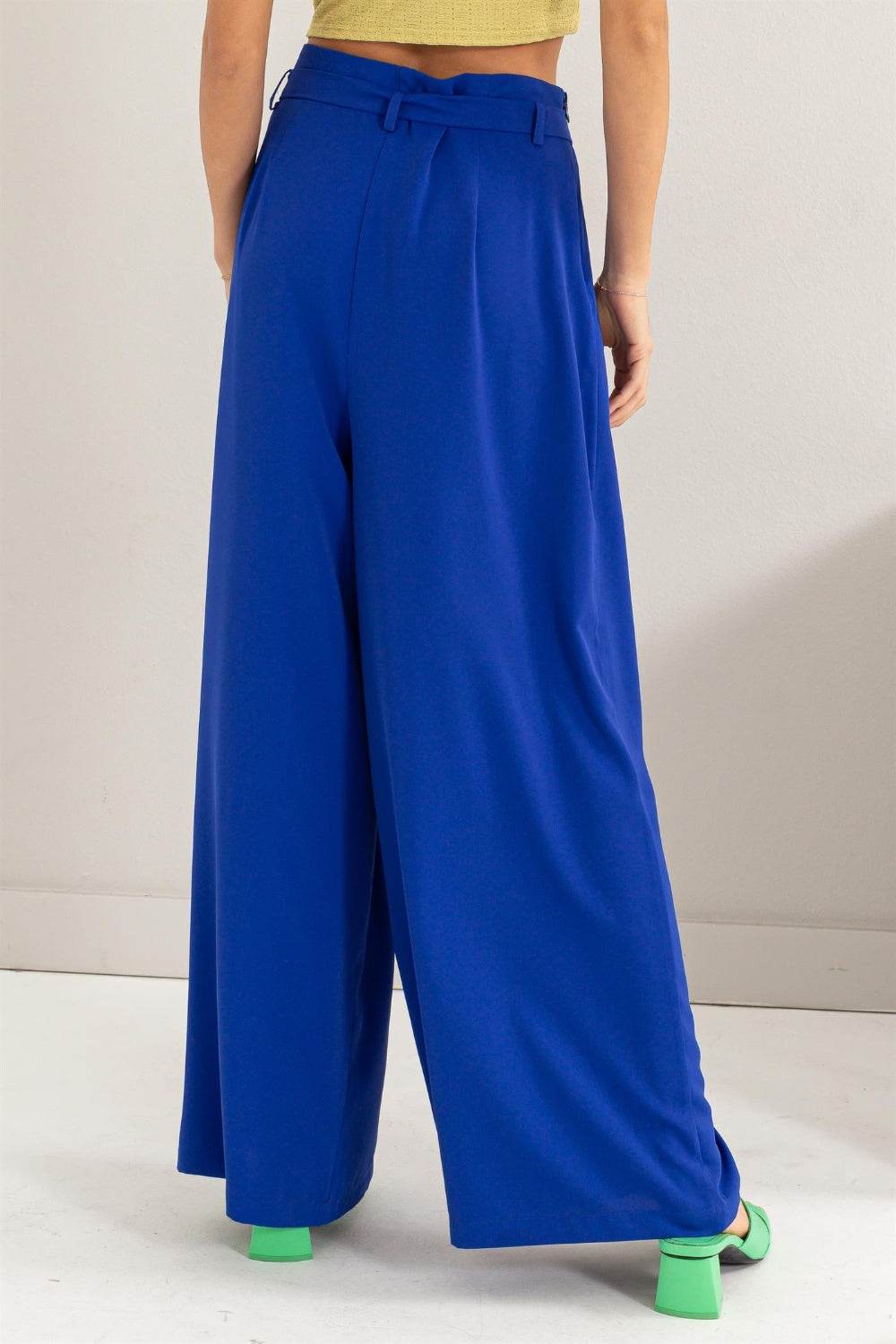 HYFVE Paperbag Waist Wide Leg Pants - DaTrendStore.Com