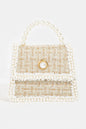 Fame Pearly Trim Woven Handbag