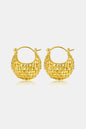 Braided Basket Metal Hoop Earrings